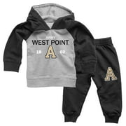 Wes and Willy Infant/Toddler Raglan Army Black Knights Hoodie and Pant Set