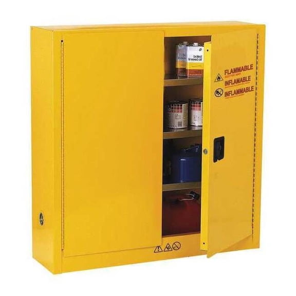 Condor Flammable Safety Cabinet,24 Gal.,Yellow 42X498