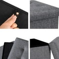 thumbnail image 4 of Storage Ottoman Toy Chest Folding Footrest Stool Seat .&#X.&#X.Linen Grey ( ), 4 of 7