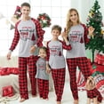 thumbnail image 2 of Pijamas familiares a juego de Navidad de la época más maravillosa, conjunto de pijamas a cuadros de talla grande, 2 of 4