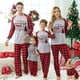thumbnail image 2 of Pijamas familiares a juego de Navidad de la época más maravillosa, conjunto de pijamas a cuadros de talla grande, 2 of 4