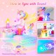 thumbnail image 2 of Tarjeta de cumpleaños FITMITE Unicornio 3D emergente con luz y música, 2 of 7