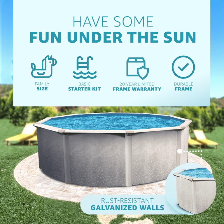 Aquarian Metal Phoenix Outdoor Above Ground Tall Swimming Pool Kit