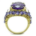 thumbnail image 3 of Womens Gold Rings IP Gold (Ion Plating) 316L Stainless Steel Ring with AAA Grade CZ in Amethyst TK2160, 3 of 4