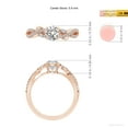 thumbnail image 5 of ANGARA Natural Diamond Engagement Ring in 14K Rose Gold for Women (Size-5.9mm| Color-I-J| Clarity-I1-I2) | April Birthstone, Anniversary, Jewelry Gift for Women | Natural Diamond Ring, 5 of 10