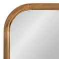 thumbnail image 3 of Kate and Laurel Glenby Transitional Arch Wall Mirror, 24 x 36, Rustic Brown, Wooden Farmhouse Arched Bathroom Mirror with Rounded and Stepped Frame Profile, 3 of 8