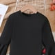 thumbnail image 3 of Gibobby Conjunto para bebé y niño Conjunto de ropa de 2 uds para Niñass pequeñas, Tops negros de manga larga y pantalones con estampado Floral, ropa para niños(Negro, 6-7 Años), 3 of 5