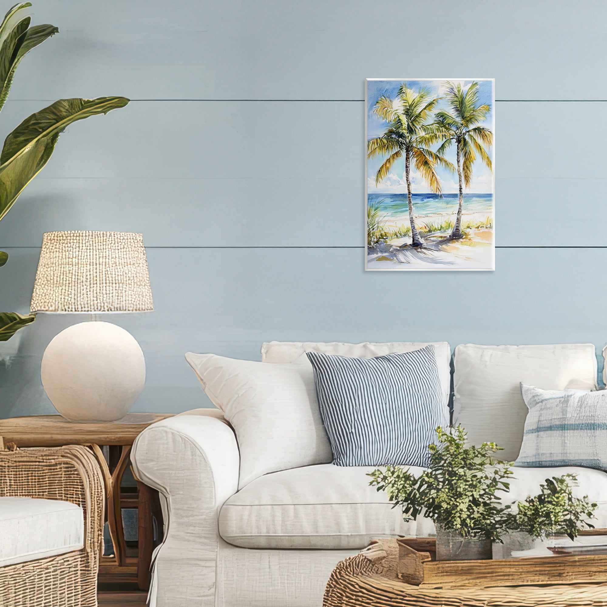 Stupell Industries Sandy Palms Duo Ocean View Wall Plaque Art, design by Petal Prints Design