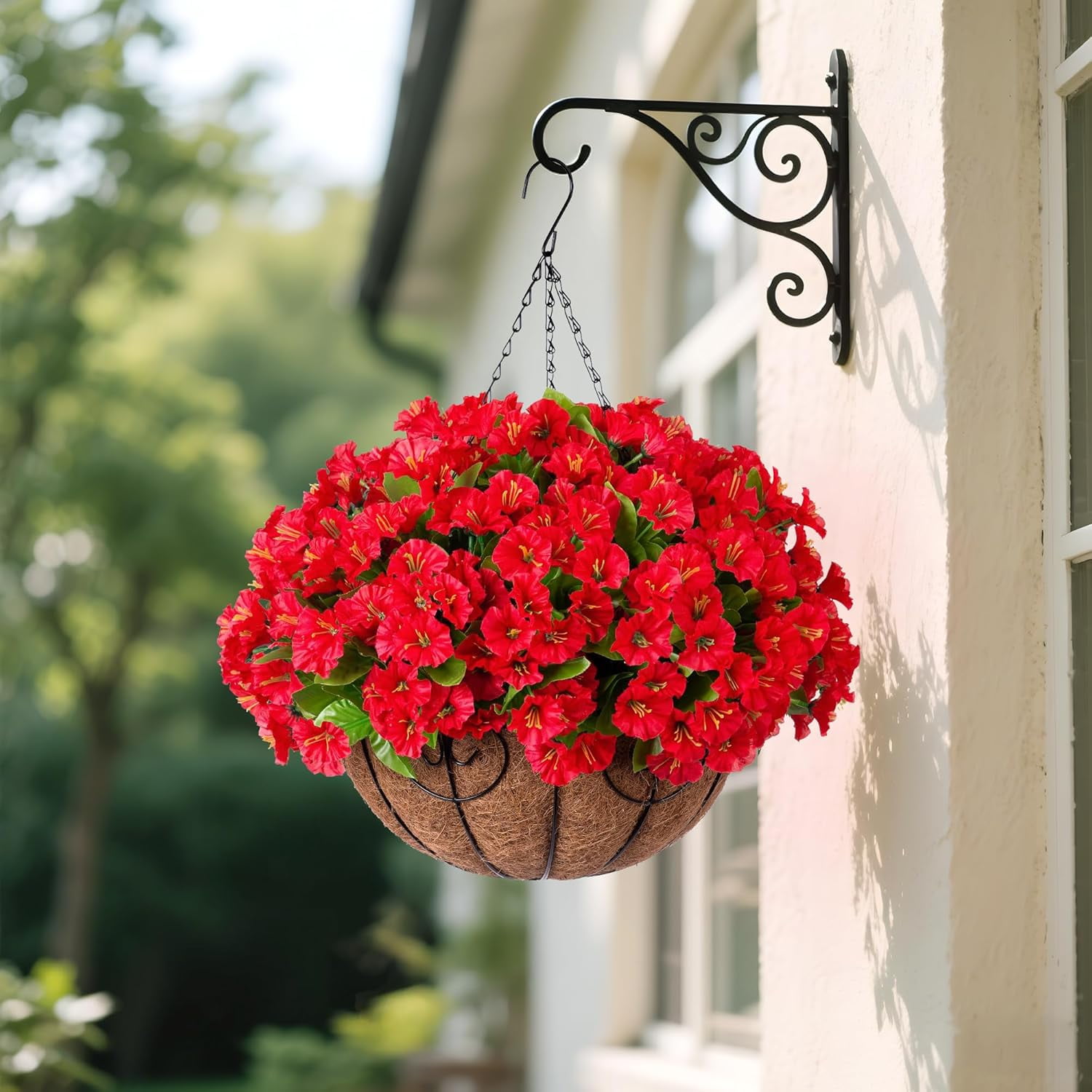 Nice Fake Plant Hanging Basket Artificial Plant Hanging Basket Outdoor