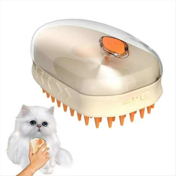 Cepillo Steamy para Mascotas, Cepillo Autolimpiante para Quitar Pelo de Perro, Cepillo Recargable para Quitar Pelo de Perro Steamy B