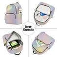 thumbnail image 5 of FORMRS Mini Backpack Purse for Women Quilted Travel Daypack Casual Shoulder Bag, Pink Wavy Striped, 5 of 7