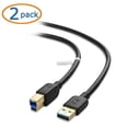 thumbnail image 5 of Cable Matters 2-Pack USB 3.0 Cable (USB 3 Cable / USB 3.0 A to B Cable) in Black 6 Feet, 5 of 5