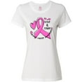 thumbnail image 3 of Inktastic Love, Care, Cure Breast Cancer Awareness Pink Ribbon Women's T-Shirt, 3 of 5