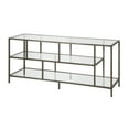thumbnail image 5 of Evelyn&Zoe Winthrop Rectangular TV Stand with Glass Shelves for TV's up to 60", Aged Steel, 5 of 12