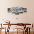 thumbnail image 2 of Elephant Stock Marble Texture Abstract Wall Art - Horizontal Multi Panel Canvas - Living Room Wall Decor - Abstract Multi Panel - Blue And Orange Decor - 74" x 34", 2 of 6