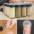 thumbnail image 2 of Fawoonu 360° Rotating Black Ferris Wheel Spice Rack with 18 Glass Jars, Labels, Funnel & Accessories for Kitchen Organization (8pcs/Box), 2 of 7