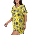 thumbnail image 2 of Bingfone Honeybee Print Pajamas Sets for Women Soft Short-Sleeved Pjs with Lounge Shorts Two Piece Sleepwear, 2 of 8