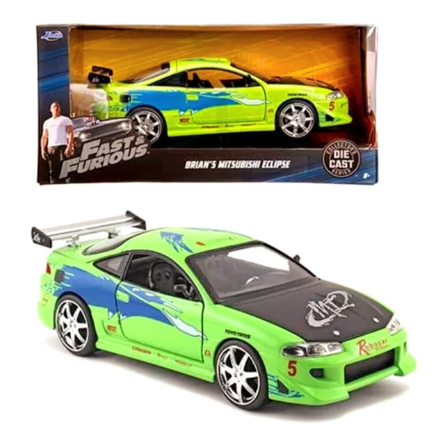 Vehículo Brian´s Mitsubishi Eclipse Jadatoys 1:24 Rápido y Furioso