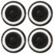 4pcs Guitar Tone and Volume Speed Control Knob Top Hat Bell, Black