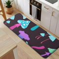 thumbnail image 5 of Colorful Mushroom Pattern Dark Pattern Kitchen Rug Mat,Kitchen Runner Rugs Non Skid Washable,Decorative Kitchen Floor Mats for Kitchen,Sink,Laundry,17"x47.2", 5 of 7