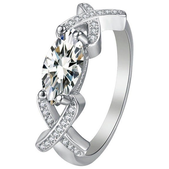 KDSJSXW New Year 2025 Costume Jewelry for Women Ladies Fashion Rings Inlaid Zircon Personalized Fashion Combinations Crystal Horse Eye Diamond Rings