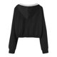 thumbnail image 2 of Gibobby blusas y camisas Camiseta básica sólida de cuello redondo para niñas pequeñas para niños pequeños, camisetas de manga larga holgadas informales con bolsillos deportivos （Negro， 9-12 Años), 2 of 5