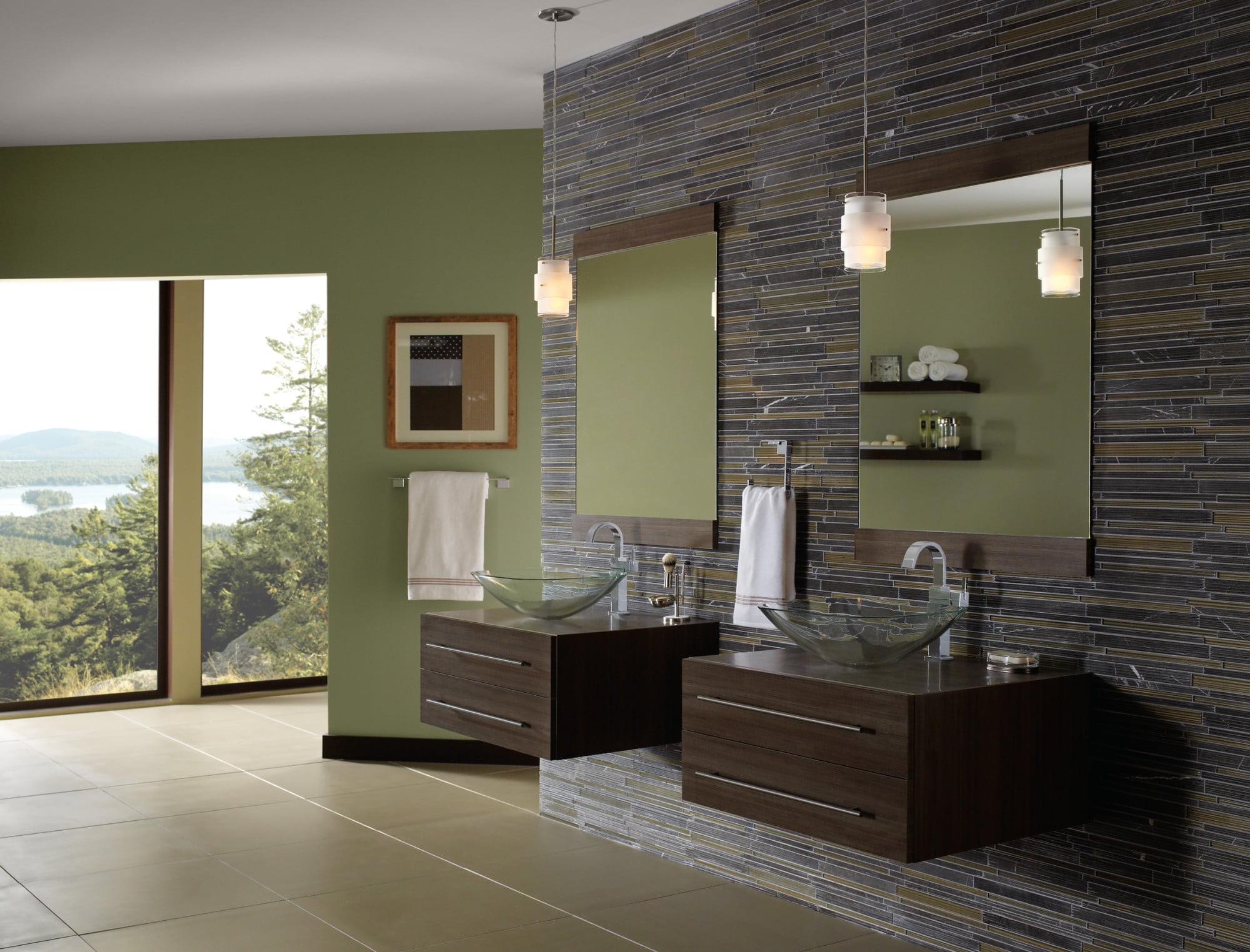 Delta Vero Single Handle Vessel Bathroom Faucet, Champagne Bronze