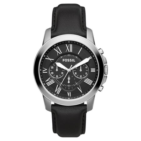 Fossil Men's Grant Chronograph Black Leather Watch (Style: FS4812)