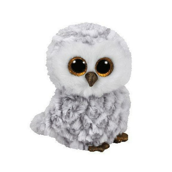 TY Beanie Boos -Owlette the Gray Owl   (Glitter Eyes) Small 6" Plush