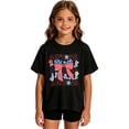 thumbnail image 4 of WERYOUNG Patriotic Graphic T Shirts For Girls Round Neck Short Sleeve Festival Tee Fourth Of July Celebration T-Shirts Holiday Vacation Versatile Top, 4 of 5