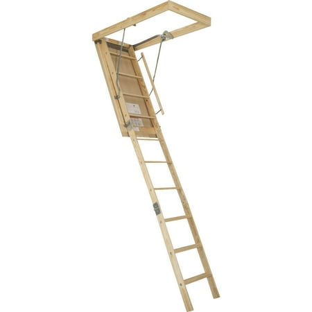 Louisville Ladder Windsor With Fire Guard Wood Attic (Best Ladder For Stairs)