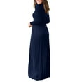 thumbnail image 4 of HAOMEILI Women Long Sleeve Loose Plain Maxi Dresses Casual Long Dresses with Pockets, 4 of 7