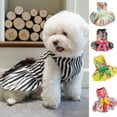 thumbnail image 2 of Pet Dress Stripe Printing - Waist Belt Soft Comfortable - Silky Surface Dress-up - Breathable - Summer Princess Dresses for Outdoor, 2 of 8