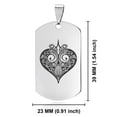 thumbnail image 2 of Stainless Steel Heart Card Suit Dog Tag Keychain Circle Ring, 2 of 2