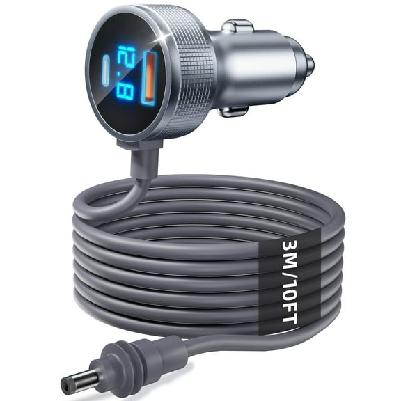 The Starlink Mini Cable, 3-in-1 Starlink Mini Car Adapter with 10FT DC Power Cord, 12-48V Cigarette Lighter USB-C PD 45W and USB-A QC 18W Fast Charging Ports for Cars, SUVs, Trucks & RVs