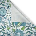 thumbnail image 5 of Ambesonne Blue and Green Grommet Curtain, Flora Nature Flower, 50" x 120", Blue Apple Green White, 5 of 6