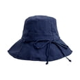 thumbnail image 4 of Riforla Women Large Size Casual Fashion Sun Hat Light Proof Heat Insulating Breathable Sun Hat Summer Hats Blue, 4 of 4