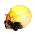 thumbnail image 1 of Luces De Esqueleto De Halloween Con Flores, Estatua De Cabeza De Esqueleto, Luz De Terror, Casa Embrujada, Adorno De Fiesta Con Luz Led seitruly HA046284-01, 1 of 6