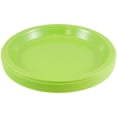 thumbnail image 2 of JAM Paper Round Plastic Party Plates, Lime Green, 20 per Pack, Medium, 9", 2 of 3