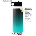 thumbnail image 2 of Skin Wrap Decal compatible with Hydro Flask Wide Mouth Bottle 32oz Smooth Fades Neon Teal Black (BOTTLE NOT INCLUDED), 2 of 3