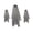 A001- Clear (No Light), variant on Halloween Outdoor Hanging Decorations, 3 Pack Ghost Lights with Black Eyes, 28X12 Inch Large and 20X8 Inch Small Ghosts, Scary Halloween Decorations Outdoor for Yard, Halloween