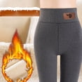 thumbnail image 4 of Annhoo Women Winter Warm Thick Leggings High Waist Fleece Lined Thermal Pants Plus Size Soft Stretchy Trousers, 4 of 6