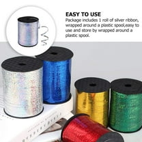 MLINS Silver Plastic Curling Ribbon for DIY Use 1 Roll Balloon Decorative Ribbons for Party
