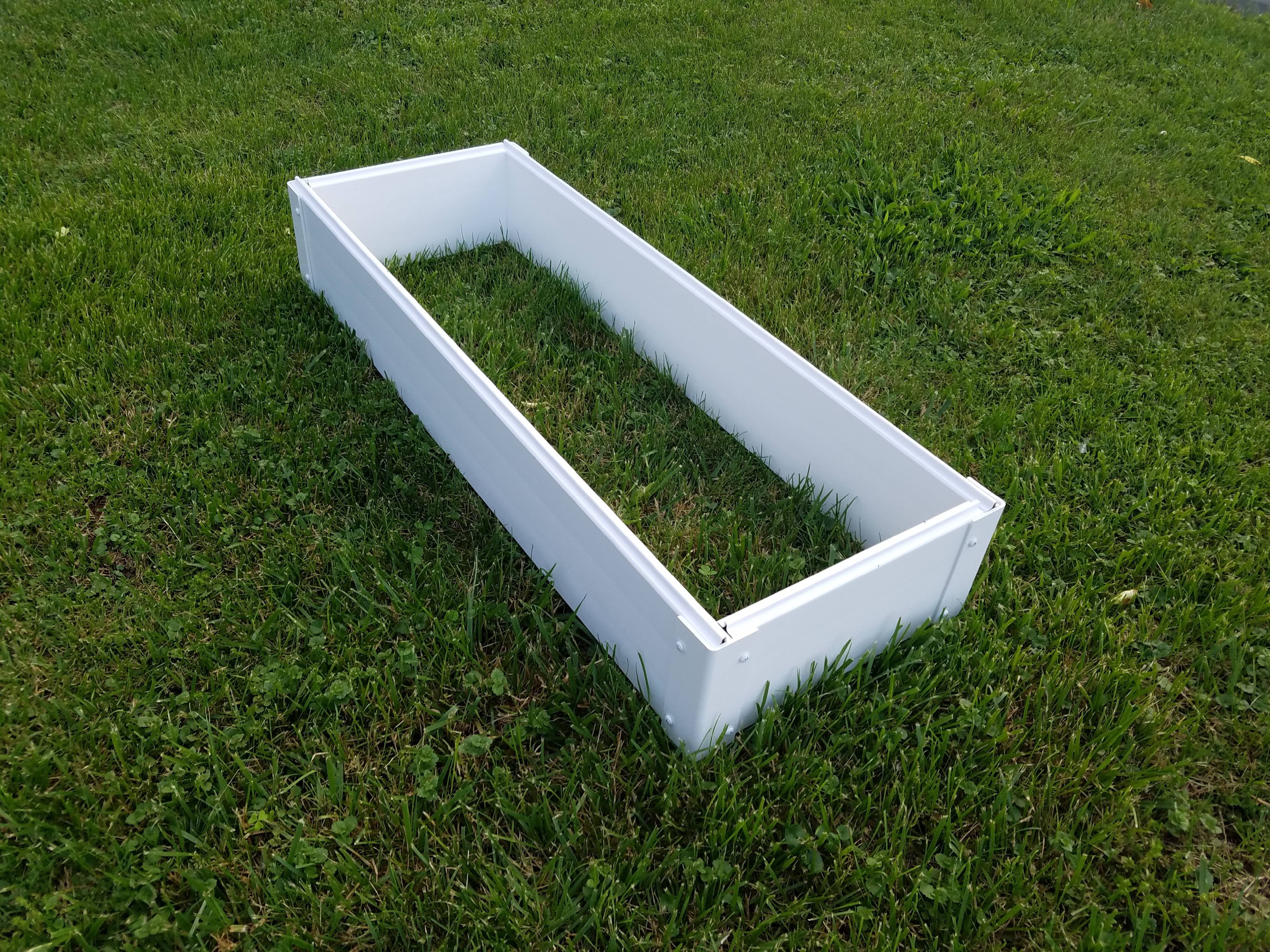 Handy Bed  1 x 3 ft. Vinyl Raised Garden Bed, White