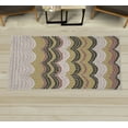 thumbnail image 1 of Tiles Decorative Rug, Gradient Colored Mosaic Waves Setting Antique Roman Royal Dated Retro Patterns, Quality Carpet for Bedroom Dorm and Living Room, 6 Sizes, Pale Coffee, by Ambesonne, 1 of 1