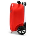 thumbnail image 5 of Disney Cars Lightning McQueen 18" Scooter Luggage for Boys, Girls, Unisex | Cars Kids Luggage with Wheels | Lightning McQueen Carry On Ride On Suitcase for Kids, 5 of 7