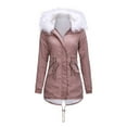 thumbnail image 2 of Turilly Womens Jackets Ladies Women's Warm Long Coat Hoodies Collar Jacket Slim Winter Parkas Outwear Coats, 2 of 6