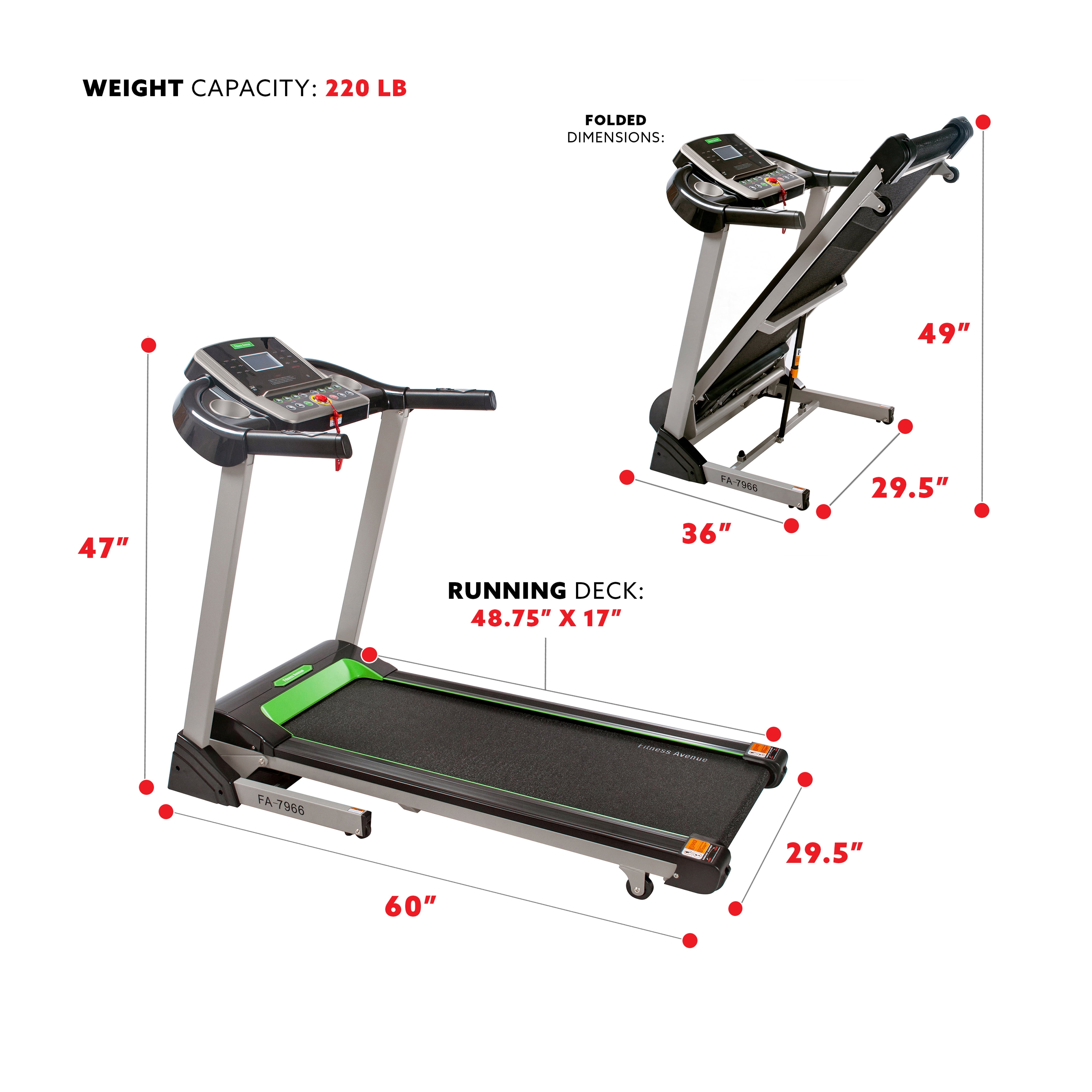 Fitness Avenue Auto Inclline Treadmill - FA-7966