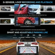 MHCABSR 7” Touchscreen Wireless Apple Carplay/Android Auto Screen with 4K Dash Cam & 1080p Backup Camera