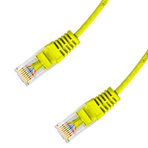 SyncWire Cat6 Ultra-Slim Ethernet Network Cable Bare Copper 28 AWG UTP cUL 7ft Yellow